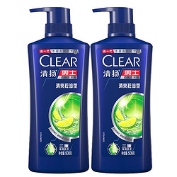 CLEAR 清扬 男士去屑洗发水组套清爽控油型500g*2+100g*4 薄荷醇蓬松1400g