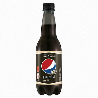 百事可乐无糖进口香草味Pepsi black Vanilla碳酸饮料 瓶装 400mlx8瓶