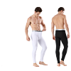 VIEKUCOOL 男士保暖打底裤 VK002 加绒款 2条装(黑色+白色) XL
