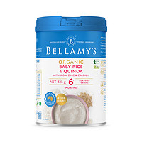 BELLAMY'S 贝拉米 贝拉米(Bellamy’s)有机婴幼儿藜麦米大米粉225g/罐6月+