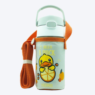 thermos膳魔师塑料杯吸管杯tritan材质420毫升随行杯带提手便携小黄鸭