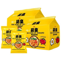 Uni-President 统一 统一茄皇新疆番茄鸡蛋面西红柿速食方便面袋装宿舍夜宵泡面条 番茄鸡蛋面116g*5袋