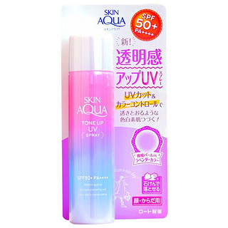 ROHTO 乐敦 ROHTO乐敦 新款SKIN AQUA防晒/隔离喷雾SPF50+ 透明感防紫外线学生全身薰衣草 70g