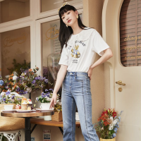 VERO MODA  GB TEDDY BEAR联名 3212T1058 花边领口T恤