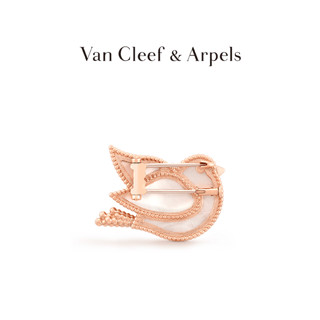 Van Cleef & Arpels 梵克雅宝 ARP2AR00 鸽子18K玫瑰金母贝玉石胸针