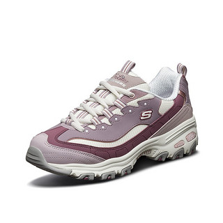 SKECHERS 斯凯奇 D'lites 1.0 女子休闲运动鞋 13143/PRW 紫色/白色 38.5