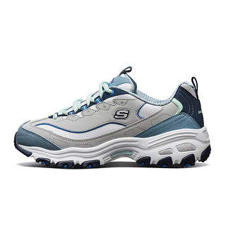 SKECHERS 斯凯奇 D'lites 1.0 女子休闲运动鞋 13143/GYBL 灰色/蓝色 38.5