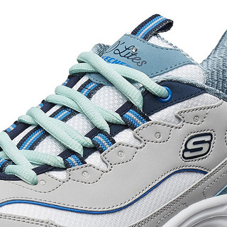 SKECHERS 斯凯奇 D'lites 1.0 女子休闲运动鞋 13143/GYBL 灰色/蓝色 37