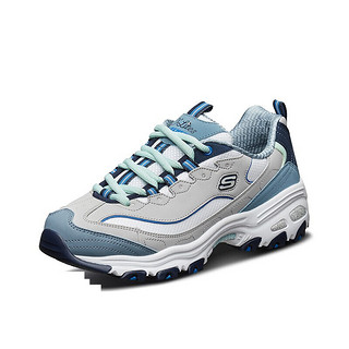 SKECHERS 斯凯奇 D'lites 1.0 女子休闲运动鞋 13143/GYBL 灰色/蓝色 38