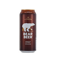 BearBeer 豪铂熊 8度 世涛 棕熊黑啤酒 500ml*24听