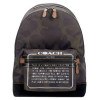 COACH 蔻驰 男士双肩包 31594 QBYT 军绿色印花 中号