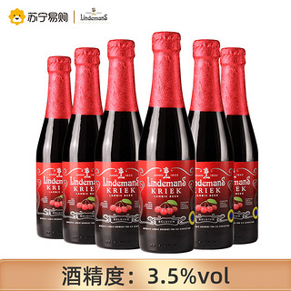 Lindemans 林德曼 樱桃啤酒250mL*6瓶整箱装比利时进口果味精酿女士水果啤酒