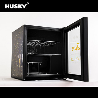 英国Husky 冷藏小冰箱红色商用家用节能冰吧保鲜柜宿舍租房单门透明玻璃门 Prosecco Argos