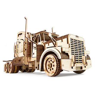 Ugears木质机械传动模型重型卡车仿真货车成人拼装组装益智玩具创意生日礼物送男生礼品 VM03长头重卡