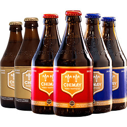 CHIMAY 智美 蓝帽+红帽+金帽 修道院啤酒 330ml*6瓶