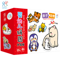 海润阳光0-6岁婴幼儿拼图升级版单盒 早教益智力开发婴儿1-2-3岁幼儿认知中英双语启蒙拼图 亲子动物(内含40张拼图)