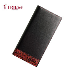 TRiES 才子 才子 钱包男士长款 TH6209黑色横款
