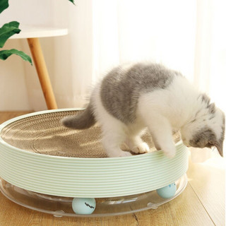 疯狂小狗猫抓板磨爪器耐磨瓦楞纸防猫抓盆不掉屑大号碗形转盘玩具猫咪用品 报价价格评测怎么样 什么值得买