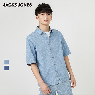 JACK JONES 杰克琼斯  220204535 男士牛仔衬衫