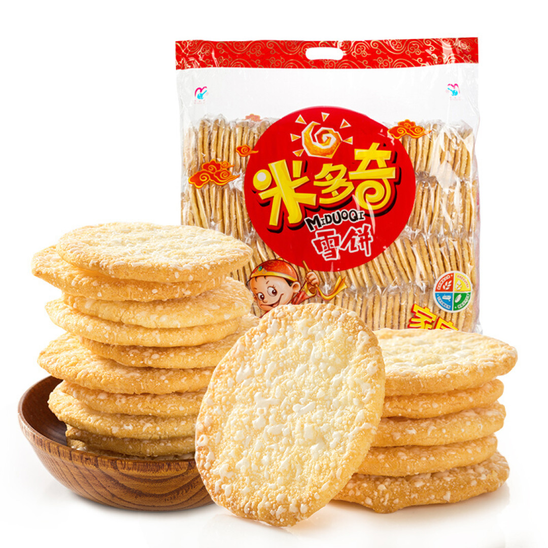 米多奇雪饼又甜又香,宅家追剧必不可少的膨化小零食