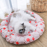 猫咪冰垫冰窝猫用凉席垫子宠物夏天睡觉猫窝降温垫狗狗冰垫子用品（樱桃粉（70%萌主选择）、L-大型（12斤内适用））