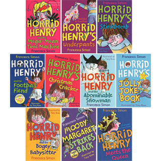 英文原版 Horrid Henry's Mischievous Mayhem 淘气包亨利 10册盒装 幽默章节桥梁小说 中小学生课外阅读 图画故事书