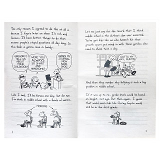 儿童文学 Diary of a Wimpy Kid #1小屁孩日记1进口英文原版小说送音频 美国初中小学生7-12岁课外阅读章节书幽默漫画励志成长推荐阅读 百源国际童书城旗舰店