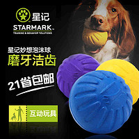 StarMark星记弹力球狗狗玩具球宠物用品狗训练用品狗飞盘浮水耐咬（妙想球 大号（黄色） 直径100mm）