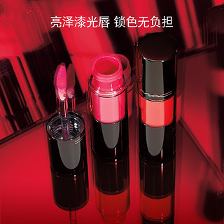 MAC/魅可棒棒糖漆光水光镜面唇釉唇彩106 火龙果色（108 VARNISHLY RED）