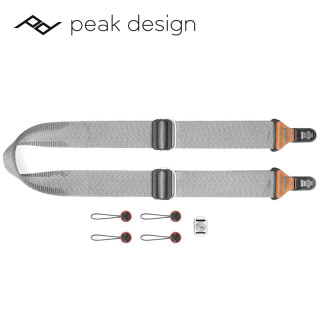 巅峰设计PeakDesign Slide V2微单反相机快拆背带 PD斜跨减压肩带适合索尼A7M3佳能EOS R5 R6尼康Z6II富士XT4(Slide lite V2 小号象牙灰)