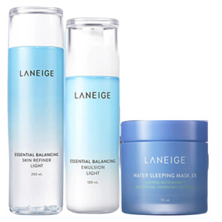 LANEIGE 兰芝 水衡轻盈钻石礼盒装 (细肤水200ml+润肤乳120ml+修护面膜70ml)