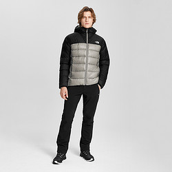 THE NORTH FACE 北面 TheNorthFace北面羽绒服男户外保暖防泼水上新4N9X GVV/灰色/黑色 M