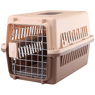 宠物航空箱狗笼托运箱大小中型犬猫笼便携外出空运箱猫咪航空箱猫（咖啡色-带提手标配、3号）