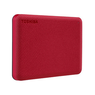 TOSHIBA 东芝 V10系列 2.5英寸Micro-B便携移动机械硬盘 1TB USB3.2 Gen 1 兼容Mac 酒红