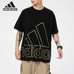 adidas Originals Adidas阿迪达斯短袖男装2021夏季新品运动服跑步训练棉质透气休闲圆领套头衫T恤GU4290