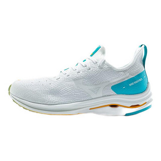 Mizuno 美津浓 Wave Rider Neo 中性跑鞋 J1GC207801 白色/天蓝色 36.5