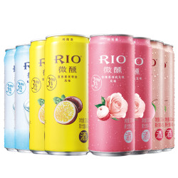 RIO 锐澳 锐澳(RIO)洋酒 鸡尾酒 预调酒 乳酸菌 白桃 百香果 玫瑰荔枝味330ml*8罐