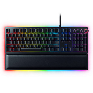 RAZER 雷蛇 猎魂光蛛 精英版 108键 有线机械键盘 黑色 雷蛇紫轴（段落光轴） RGB