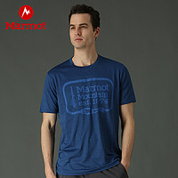 Marmot 土拨鼠 【土拨鼠超级品牌日】Marmot/土拨鼠户外男士透气舒适防晒印花运动短袖T恤