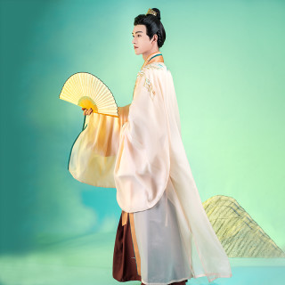 重回汉唐汉服男原创正品大司命交领百迭衫裙搭褙子春秋款情侣款180