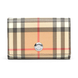 BURBERRY 博柏利 女士Vintage格纹环保帆布折叠钱夹