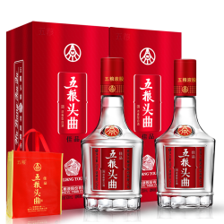 WULIANGYE 五粮液 头曲佳品 52度 浓香型白酒 500ml*2瓶 礼盒装