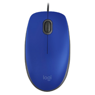 logitech 罗技 M110 有线鼠标 1000DPI 蓝色