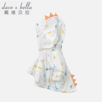 davebella戴维贝拉童装夏装新品女童儿童碎花印花皮肤衣 婴幼儿宝宝连帽衣服薄款外套 DBW12886 恐龙印花 73cm(18M(建议身高66-73cm))