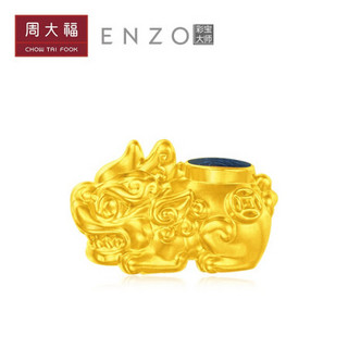 周大福 ENZO珠宝 发字貔貅 定价足金黄金吊坠转运珠红绳手链EZR EZR117 499元 约0.3g