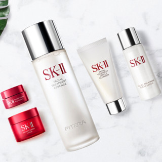 SK-II 护肤套装 (护肤精华露75ml+嫩肤清莹露30ml+洁面霜20g+赋活修护精华霜15g+微肌因修护焕采眼霜2.5g)