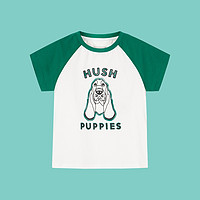 Hush Puppies 暇步士 儿童插肩拼接T恤