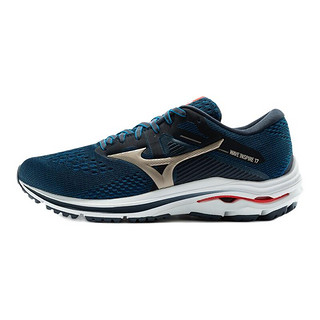 Mizuno 美津浓 Wave Inspire 17 男子跑鞋 J1GC214442 蓝白 40