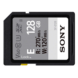 SONY 索尼 E系列 SF-E128 SD存储卡 128GB（UHS-II、V60、U3）