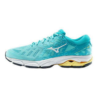 Mizuno 美津浓 Wave Ultima 12 女子跑鞋 J1GD211813 天蓝色/白色/黄色 37